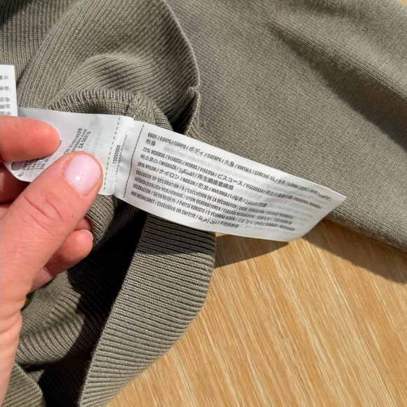 Abercrombie & Fitch Olive Green Corset Clasp Sweater,size M - Picture 6 of 6